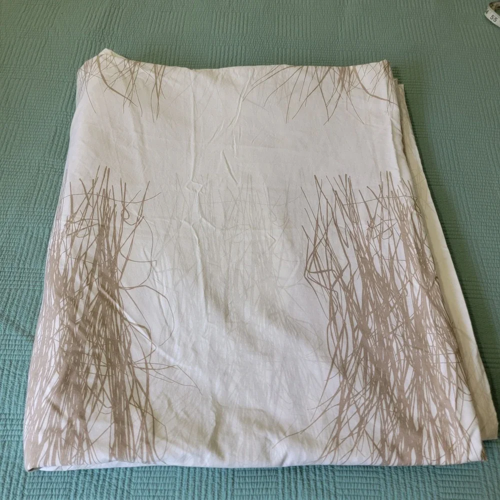 Marimekko RARE Heina Natural Full Queen Duvet Cover Abstract Grass Cotton MCM